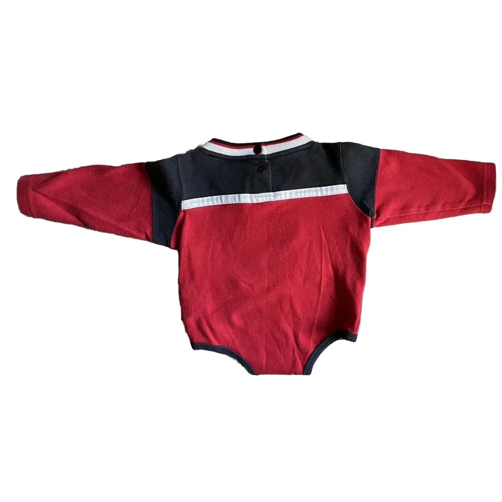Nike Basketball Infant One Piece Long Sleeve March Madness Red Sz 6 - 9 Months